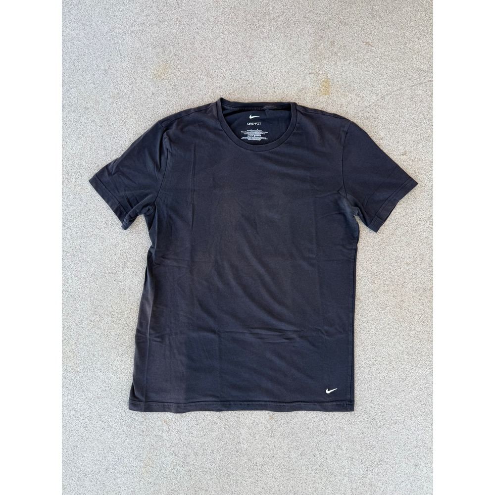 Nike Dri-FIT Mens Large T-Shirt -(Fits Like Medium) Black Short Sleeve Athletic